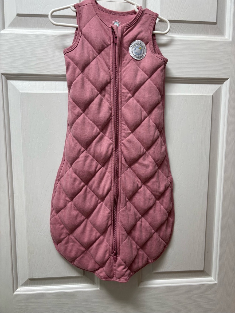 Quilted Pink Sleeveless Baby Sleep Sack - Cozy Zipper Front